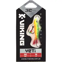 Балансир Viking Fishing Yeti Ice Jig 50mm 12.0g #4 Fire Perch - мініатюра 2