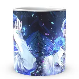 Кухоль GeekLand Bangtan Boys Пак Чимін Малюнки Метелики BTS CP 04.463.609 330 мл білий - мініатюра 2
