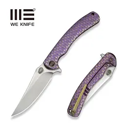 Ніж складаний туристичний Weknife Dracarys, (9.1 см) Böhler M390 / титан 6AL4V фіолетовий/золотий - мініатюра 10