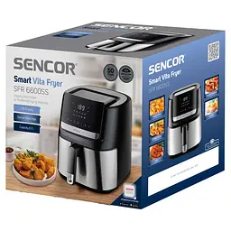 Мультипіч Sencor Vita Fryer нержавіюча сталь-чорна 1600 Вт (SFR6600SS) - мініатюра 13