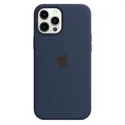 Чохол Silicone Case з MagSafe для Apple iPhone 12 Pro Max (Deep Navy) ААА [52914] - мініатюра 4