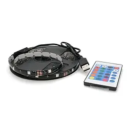 Светодиодная лента гирлянда Voltronic LED RGB 5050 с Bluetooth приложением, от USB 5V, 5 метров, водостойкая - мініатюра 5