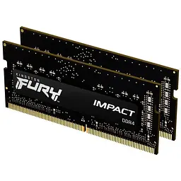 Модуль пам'яті для ноутбука SoDIMM DDR4 16GB (2x8GB) 3200 MHz Fury Impact Kingston Fury (ex.HyperX) (KF432S20IBK2/16)
