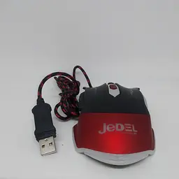 Ігрова дротова миша USB JEDEL GM740 з підсвіткою 3200dpi мишка Чорна з червоним - мініатюра 3