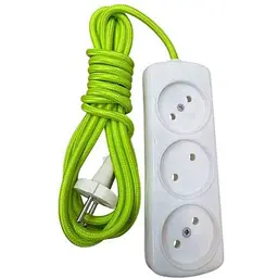 Подовжувач LUMANO 3м 3 гнізда білий ECO (MAX 1800 Вт, 100% мідь) без заземленням LU-7323