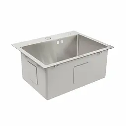 Кухонна мийка Platinum Handmade Н 500x400x230 (з кріпленням), Нержавіюча сталь - мініатюра 3