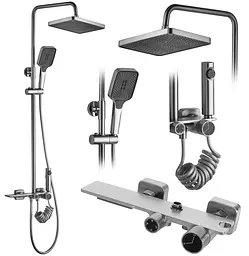 Душова система Rea Helix nikiel brushed з виливом REA-P6622, Никель - мініатюра 9
