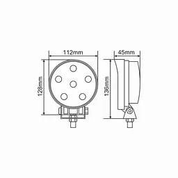 LED фара Brevia Sport Далеке світло 10-30V 18W (6x3W) 1320Lm Алюмінієвий корпус IP68 (10602QLX1) - мініатюра 3