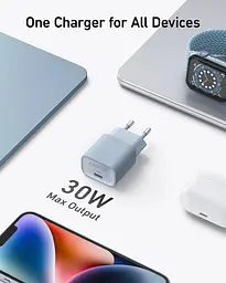 Мережевий зарядний пристрій PowerPort 511 Nano IV - 30W USB-C Black Anker teh0022014 - мініатюра 7
