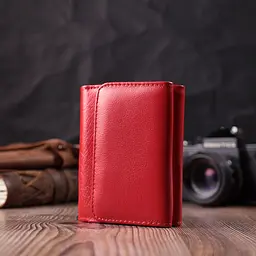 Шкіряний яскравий гаманець для жінок ST Leather 22505 червоний - мініатюра 9