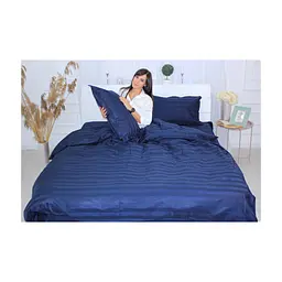 Постільна білизна MirSon Сатин Premium-страйп Blue Sea 160х220 (2200001478923) - мініатюра 5