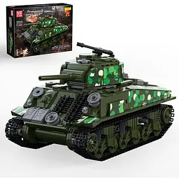 Конструктор танк на радіокеруванні Mould King M4 Sherman Tank  Technik військова техніка для дорослих та дітей 950 деталей