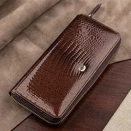Гаманець жіночий ST Leather 18438 (S7001A) багатофункціональний коричневий - мініатюра 11