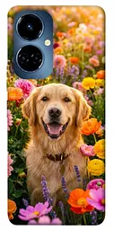 TPU чохол Demsky Flowery labrador для TECNO Camon 19 (CI6n) / 19 Pro (CI8n)