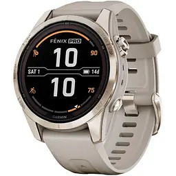 Смарт-годинник Garmin Fenix 7S Pro Sapphire Solar Edition Soft Gold with Light Sand Band (010-02776-14) [86526]