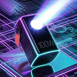 Батарея універсальна HOCO 60000mAh Astrum PD/100W, QC/3.0, LED lamp, Black (DB160 / 714724) - мініатюра 6