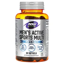 NOW Спортивні Мультивітаміни для Чоловіків Men's Active - 90 софтгелів