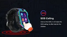 Дитячий смарт одинник-телефон Lemfo R87 з GPS трекером, сім картою, відеодзвінком, прослуховуванням та кнопкою SOS Чорний - мініатюра 9