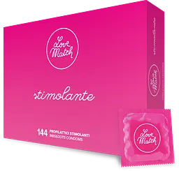 Презервативи з крапками та реберцями Love Match Stimolante