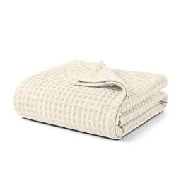 Плед-покривало Cosas Greek Waffle Biscuit вафельне 75х95 см (Blanket_05Biscuit_GreekWaffle_75x95)