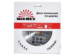 Диск пиляльний Vitals по дереву 210x30/25.4/20 мм ATB 50 (00000001681397) - мініатюра 5