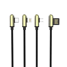 Кабель Aspor A118 USB – Micro 2.4A/1м- золотий - мініатюра 3