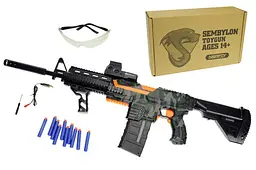Іграшковий автомат M416 стріляє м'якими поролоновими кулями акумуляторний Sembylon SBL-03A р.44х26х13см