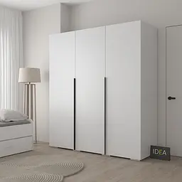 Шафа для одягу 3-дверна 180 см Idea Д-123 Аляска Біла