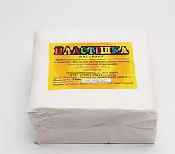 Полімерна глина Пластішка (Plastishka) основні кольори, 1 кг., Біла, (0101-1)