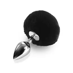 Анальна пробка Pompon Metal Plug Large 14 см (чорний)