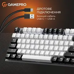 Клавіатура GamePro Genesis Joker (MK124G) Outemu Red Switch USB UA Gray (MK124G) - мініатюра 9