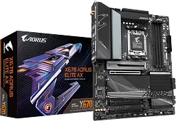 Материнська плата Gigabyte X670 Aorus Elite AX Socket AM5 (X670 AORUS ELITE AX) Б/В