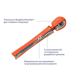 Вібромасажер Fun Factory VIM Vibrating Wand sunrise orange, суперпотужний та легкий, до 6 годин роботи - мініатюра 5