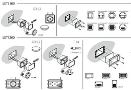 Світильник точковий Ideal Lux LETI SQUARE FI1 NERO (096582) - мініатюра 4