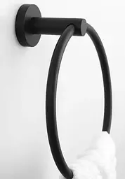 Рушникотримувач кільце Rea 332915A Mist 05 black REA-06904, Чорний матовий - мініатюра 2
