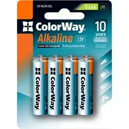 Батарейка ColorWay AA LR6 Alkaline Power лужні х 8 blister (CW-BALR06-8BL)