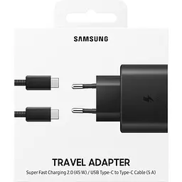 Зарядний пристрій Samsung 45W + Cable USB-C to USB-C Black (EP-TA845XBEGRU) [161781] - мініатюра 6