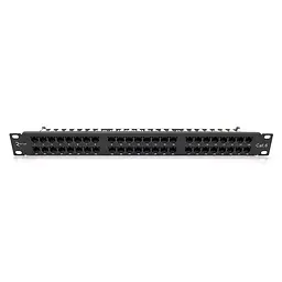 Патч-панель Ritar 48 портів UTP DUAL кат 6 19" 1U неекранована чорна Q10 (73-00887) - мініатюра 1