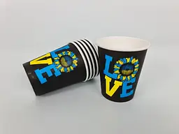 Склянки паперові одноразові, 175 мл, LOVE, Маестро, 50 штук, для гарячих і холодних напоїв - мініатюра 3