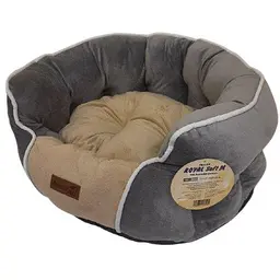 Лежанка AnimAll Royal Soft M GREY - BEIGE для собак та котів сіро-бежевий 53×47×21 см