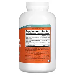 Вітаміни та мінерали NOW Calcium & Magnesium Softgels, 240 капсул - мініатюра 2