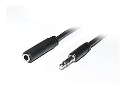 Аудіокабель REAL-EL Audio Pro (EL123500041) mini-jack 3.5мм(M)-mini-jack 3.5мм(F) 1м, чорний - мініатюра 2