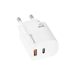 Зарядний пристрій Grand-X GaN 1xUSB-C + 1xUSB QC3.0 36W white (CH-360W) - мініатюра 4