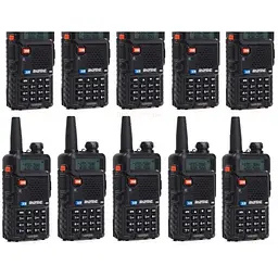 Портативна рація Baofeng UV-5R Black Ten Pack комплект 10 шт (2200000758972)