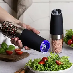 Електричний млин для спецій (20×6,3 см) Spice bottle electronic, від батарейок - мініатюра 4