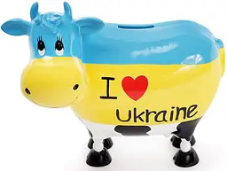 Скарбничка-корівка "I love Ukraine" керамічна Bona 21,5х12,5х19 см dec0007938