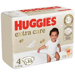 Підгузки Huggies Extra Care Size 4 (8-16 кг) 33 шт (5029053583143) - мініатюра 3
