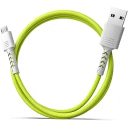 Дата кабель USB 2.0 AM to Micro 5P 1.0m Soft white/lime Pixus (4897058531176) - мініатюра 3