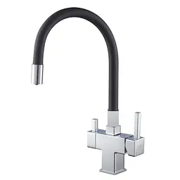 Змішувач для кухні на дві води Koer KB-72023-01 KR5008 Хром