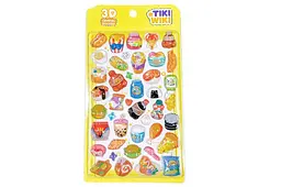 Набір об'ємних 3D-наклейок TIKI WIKI Crystal Тики смаколики для декору блокнотів та зошитів (51368)